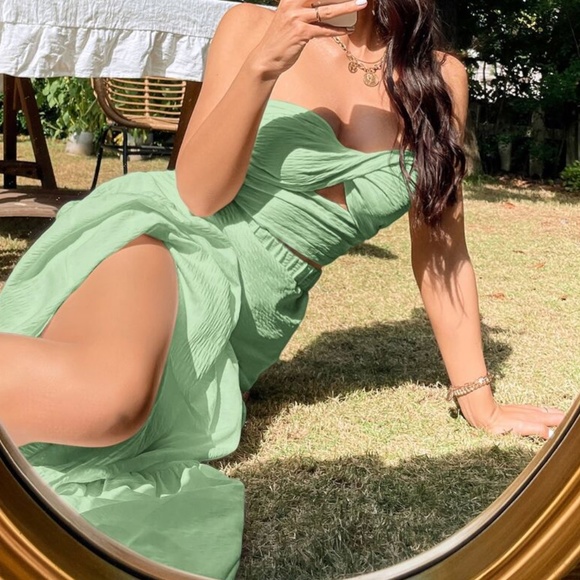 Boho Crop Top Maxi Skirt Set - Picture 8 of 13